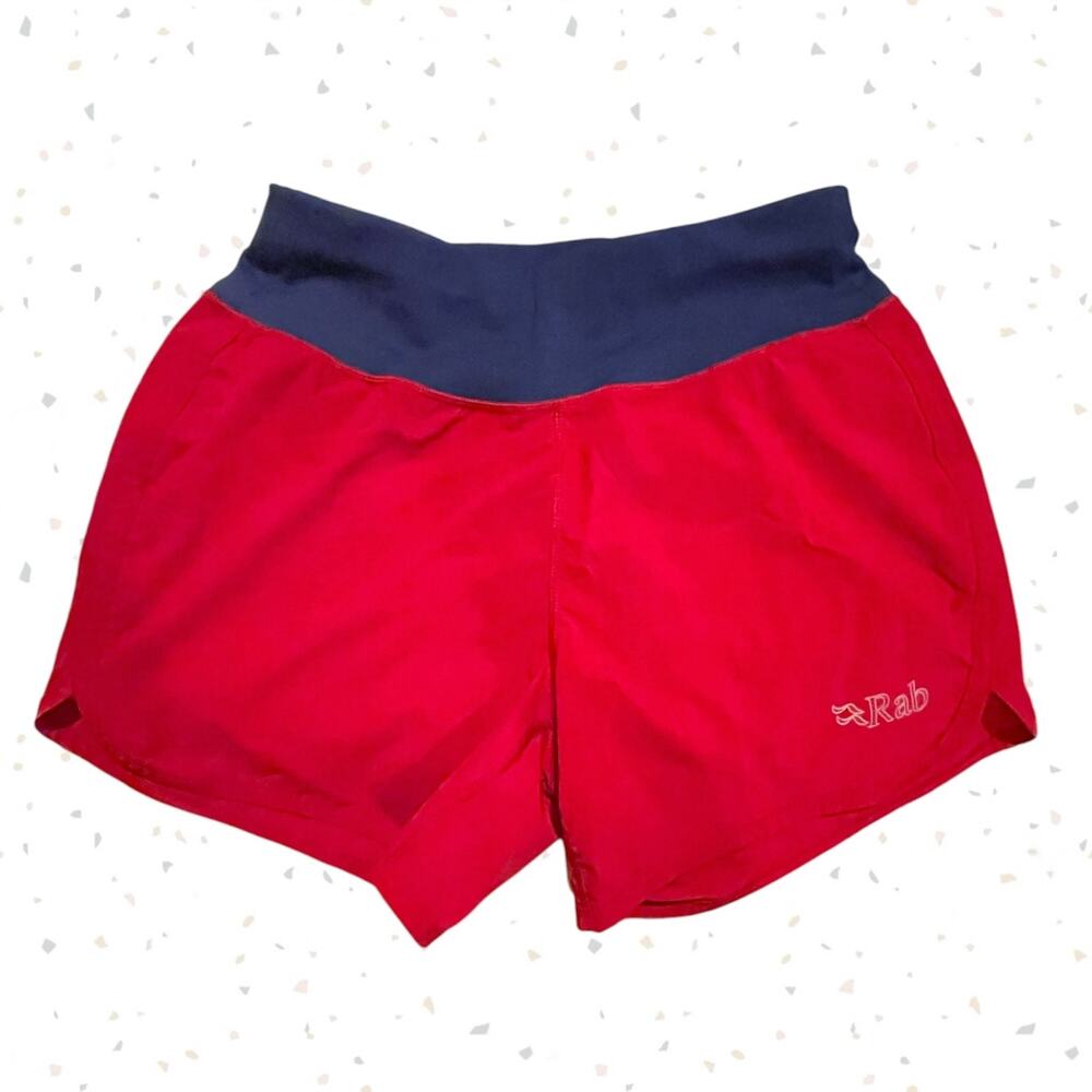Rab Momentum Short Red Navy Blue Athletic Running Hiking Active Size UK8 | US XS